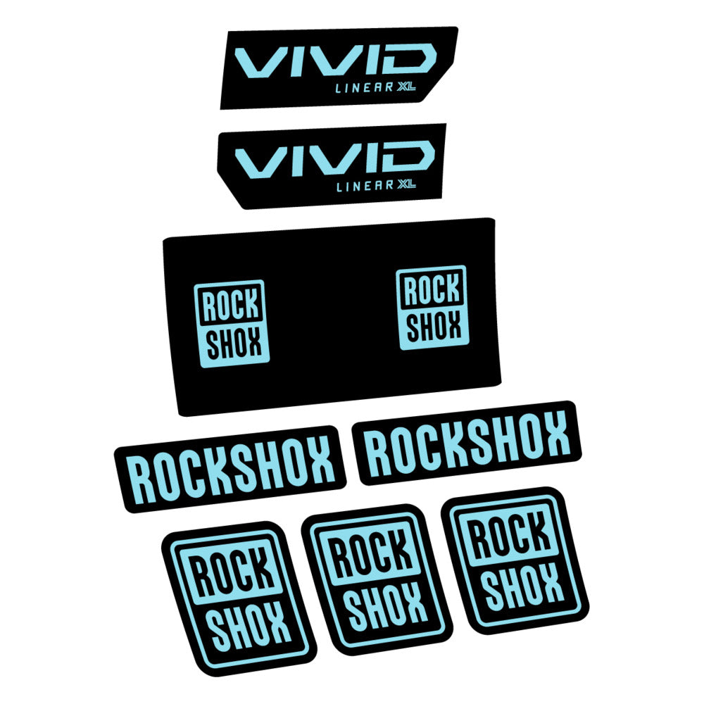 Stickers RockShox Vivid Base 2027 compatibles - Autocollants amortisseur VTT