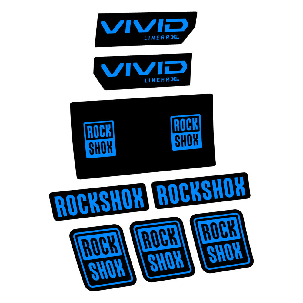 Stickers RockShox Vivid Base 2027 compatibles - Autocollants amortisseur VTT