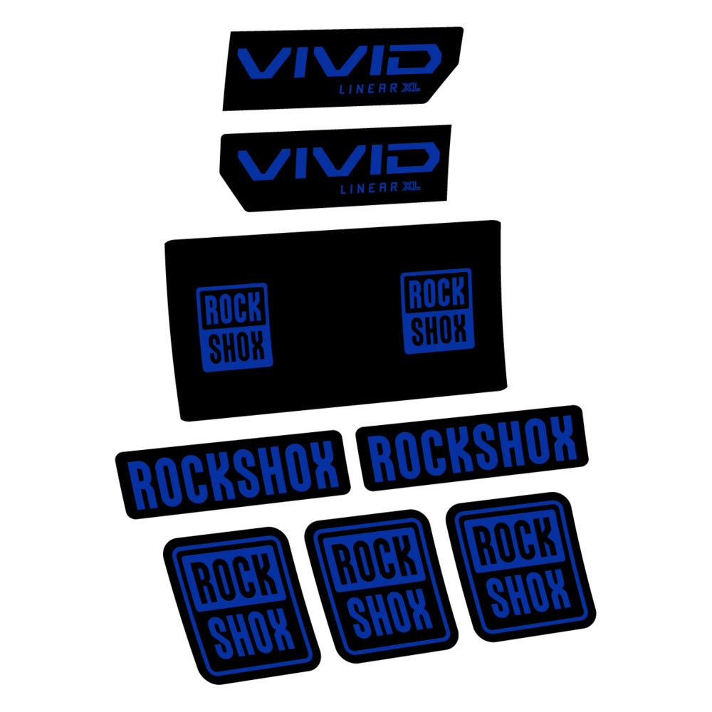 Stickers RockShox Vivid Base 2027 compatibles - Autocollants amortisseur VTT