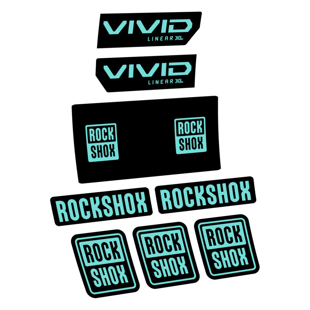 Stickers RockShox Vivid Base 2027 compatibles - Autocollants amortisseur VTT