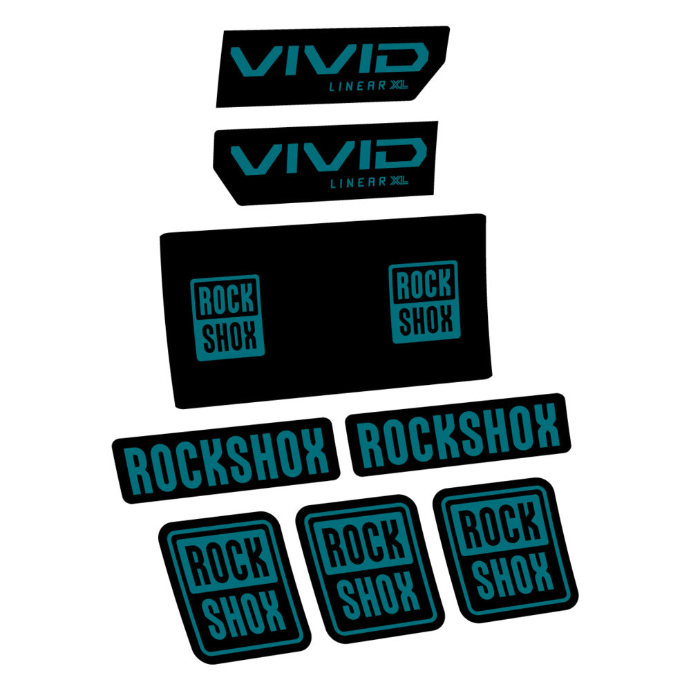 Stickers RockShox Vivid Base 2027 compatibles - Autocollants amortisseur VTT