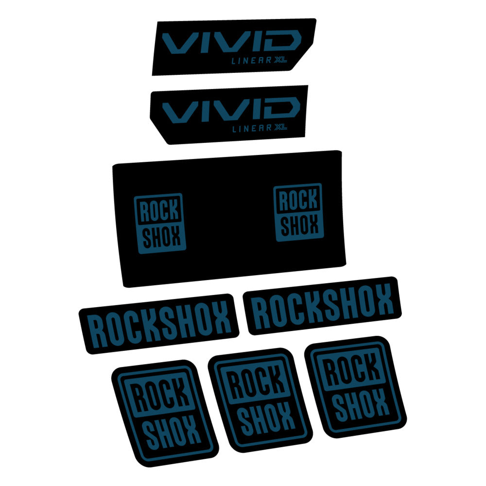 Stickers RockShox Vivid Base 2027 compatibles - Autocollants amortisseur VTT