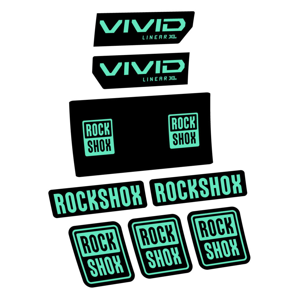 Stickers RockShox Vivid Base 2027 compatibles - Autocollants amortisseur VTT