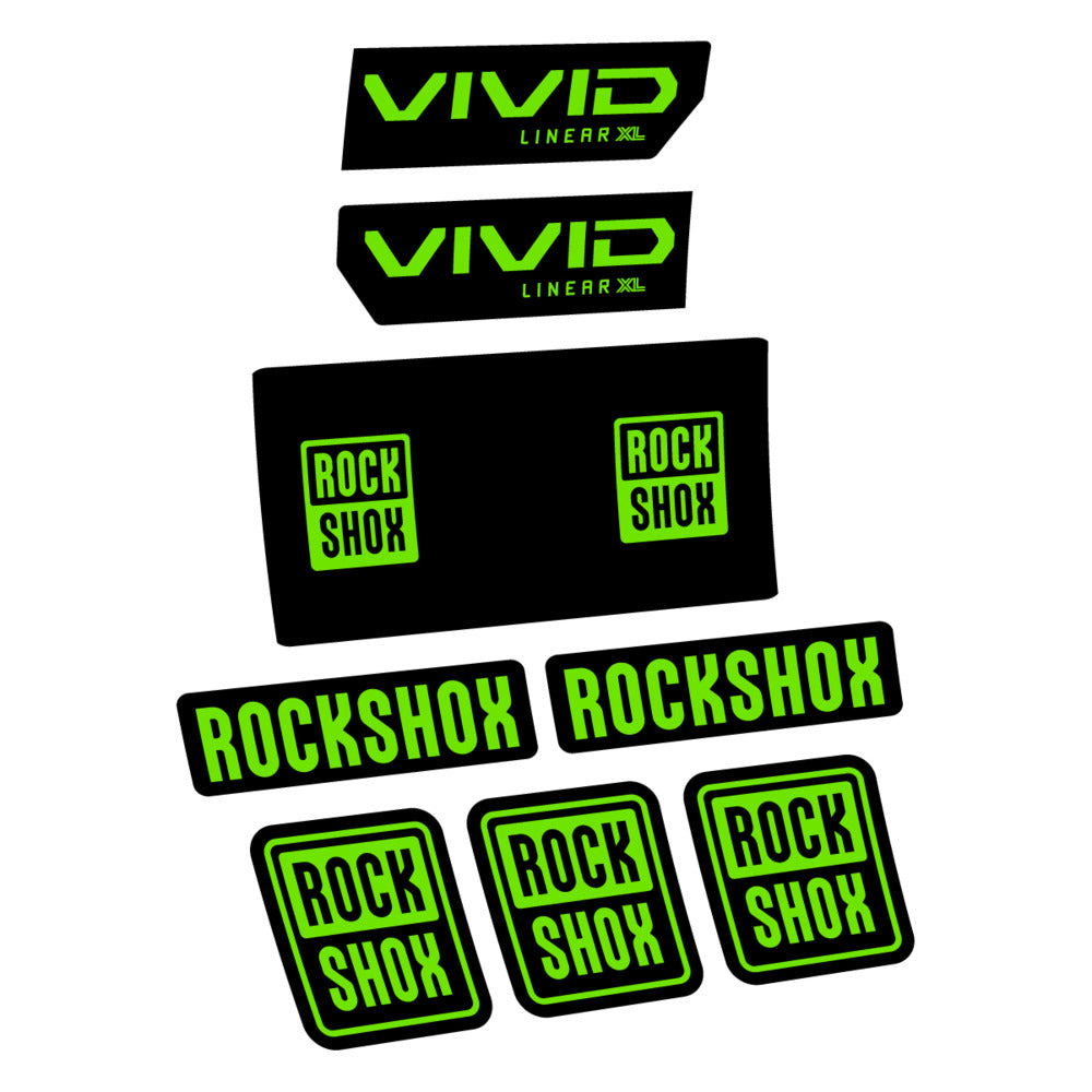 Stickers RockShox Vivid Base 2027 compatibles - Autocollants amortisseur VTT