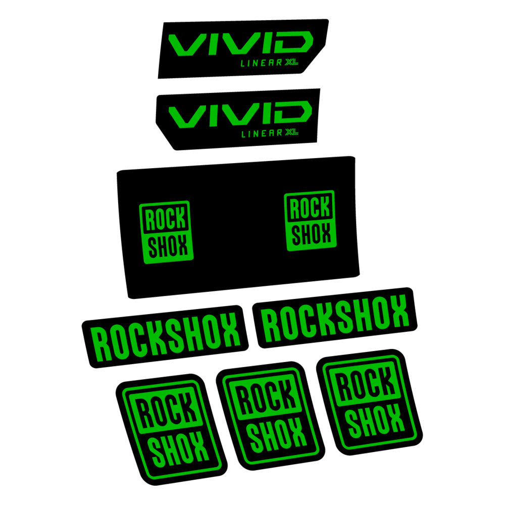 Stickers RockShox Vivid Base 2027 compatibles - Autocollants amortisseur VTT