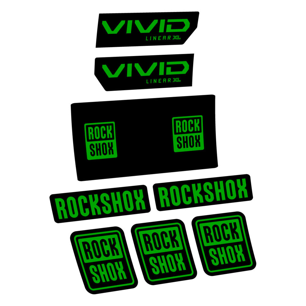 Stickers RockShox Vivid Base 2027 compatibles - Autocollants amortisseur VTT