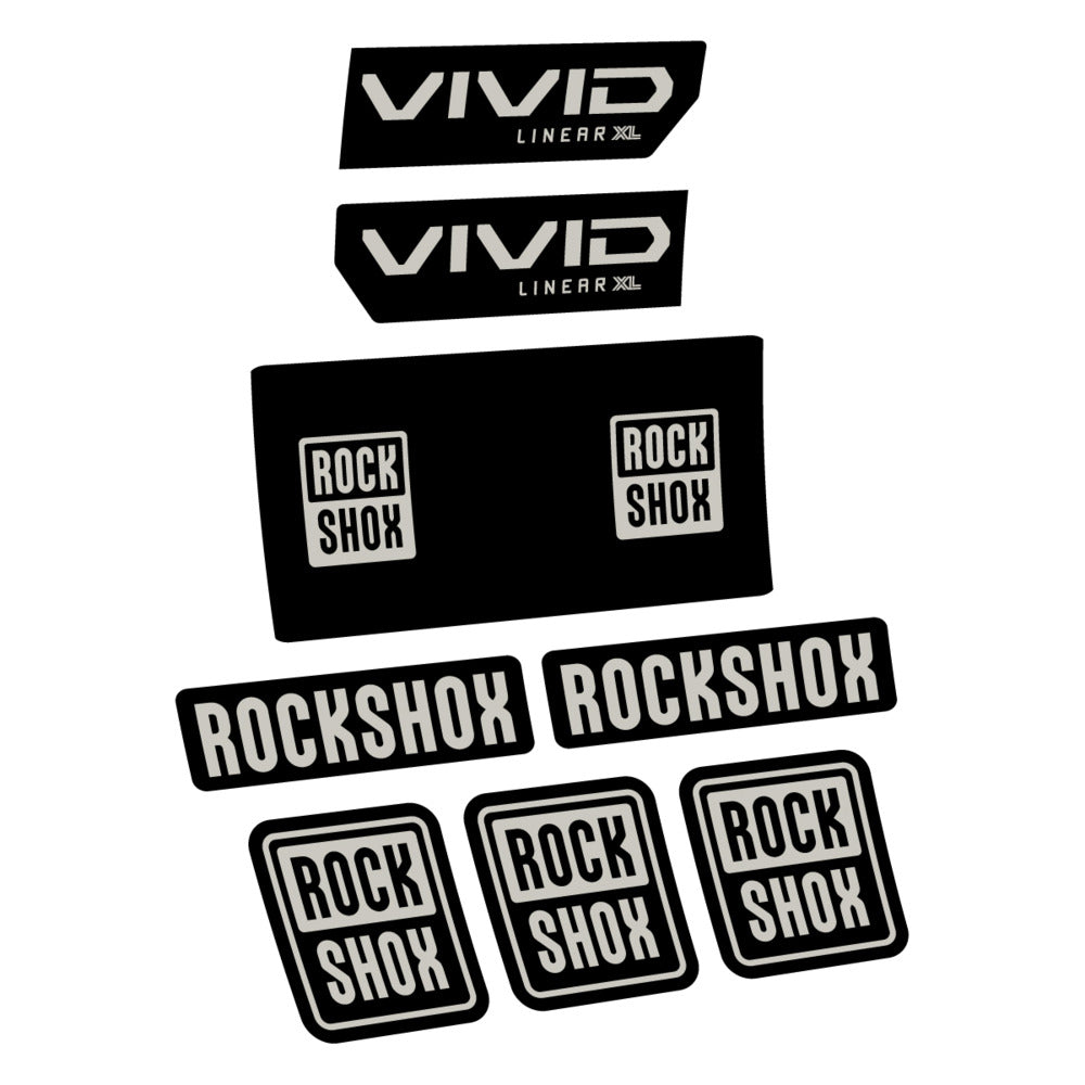 Stickers RockShox Vivid Base 2027 compatibles - Autocollants amortisseur VTT