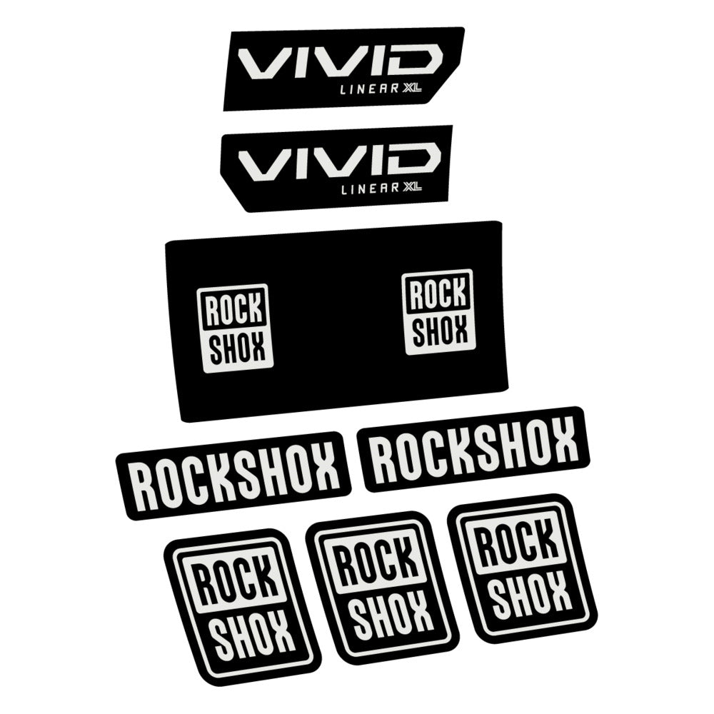 Stickers RockShox Vivid Base 2027 compatibles - Autocollants amortisseur VTT