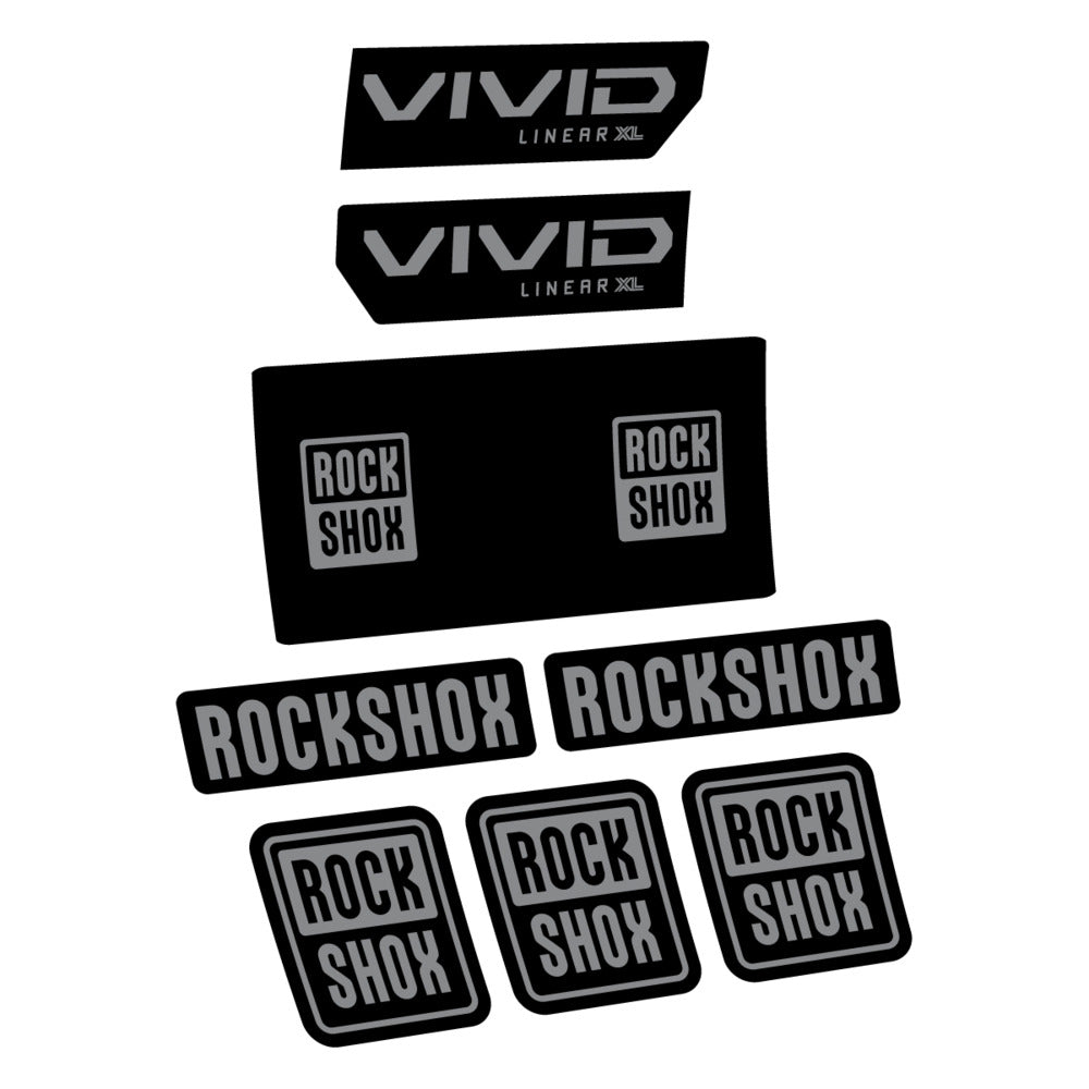 Stickers RockShox Vivid Base 2027 compatibles - Autocollants amortisseur VTT