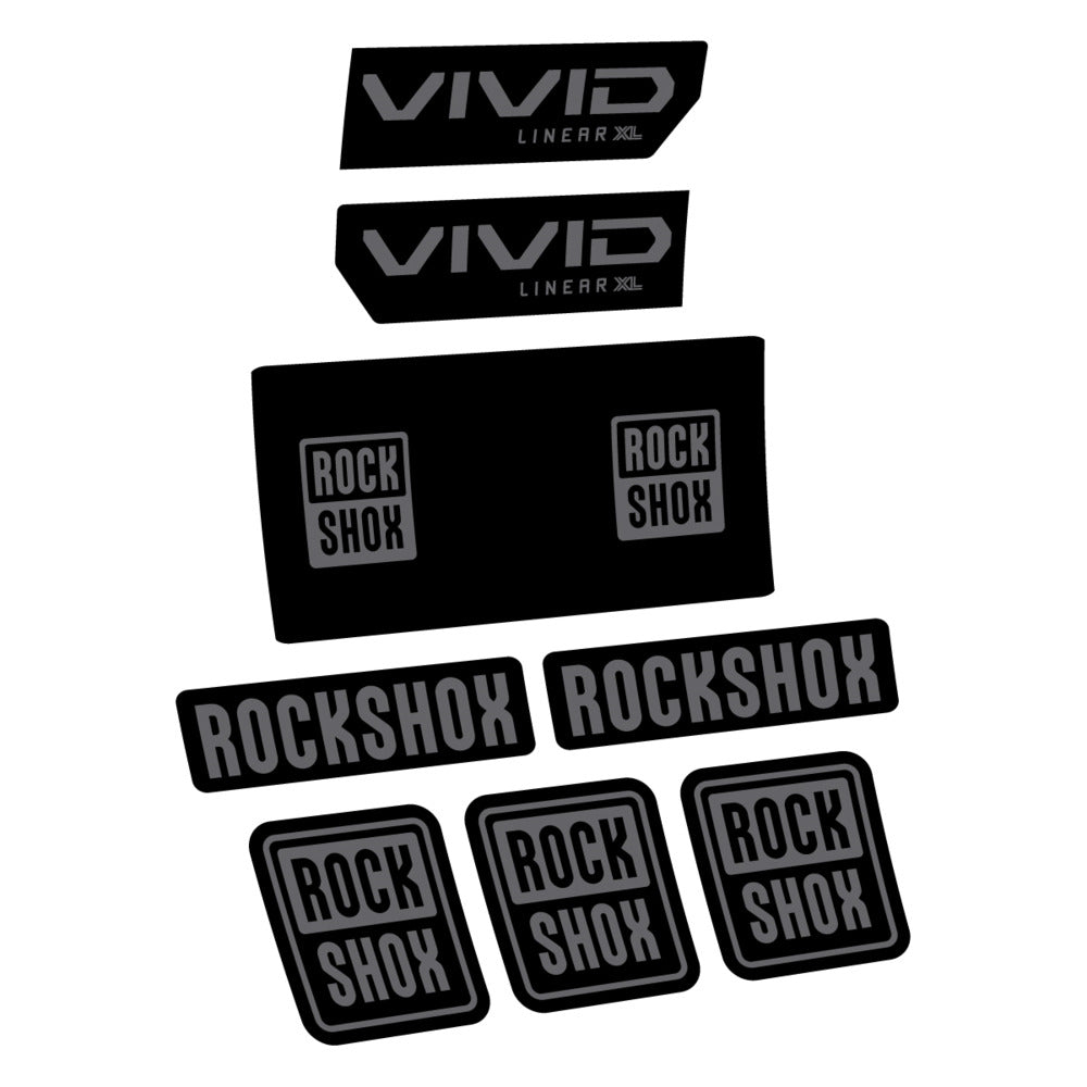 Stickers RockShox Vivid Base 2027 compatibles - Autocollants amortisseur VTT