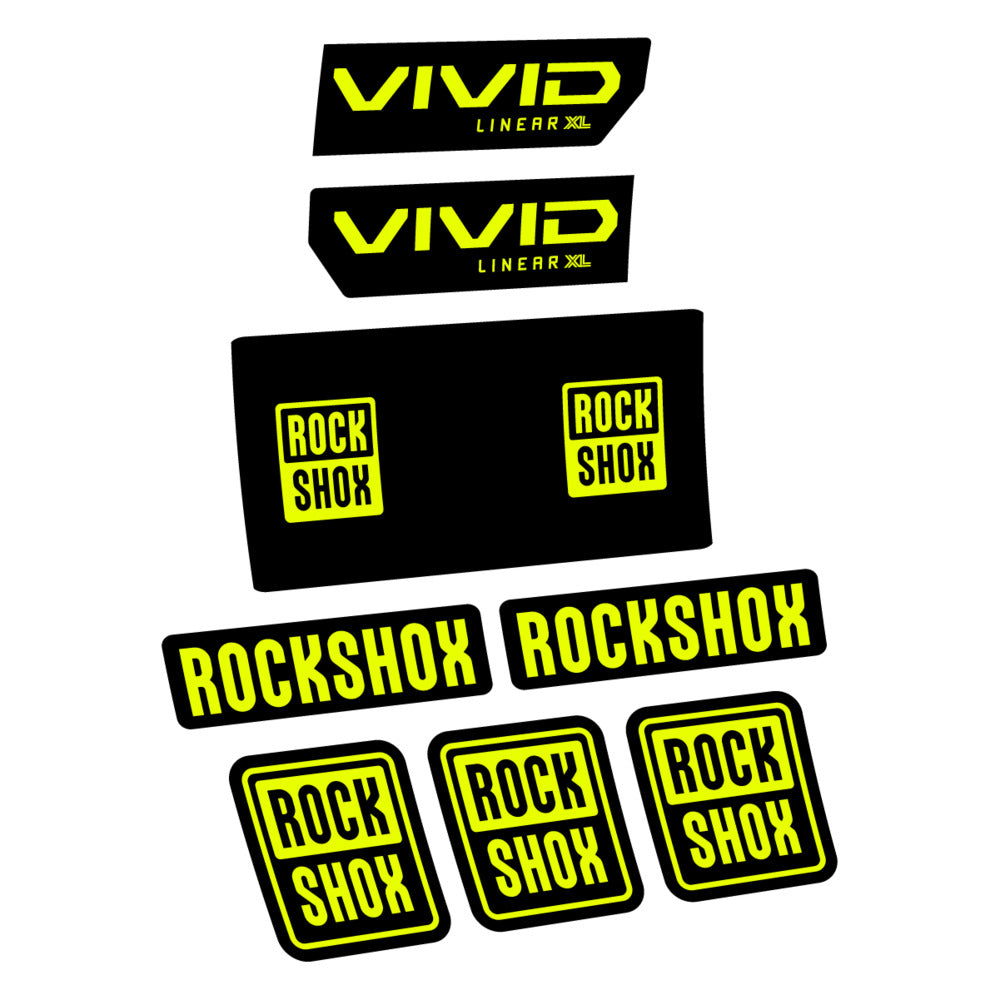 Stickers RockShox Vivid Base 2027 compatibles - Autocollants amortisseur VTT