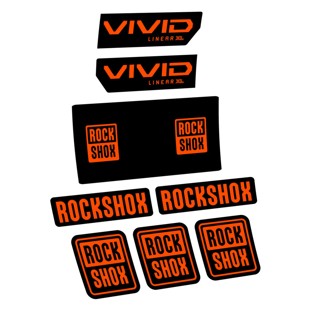 Stickers RockShox Vivid Base 2027 compatibles - Autocollants amortisseur VTT