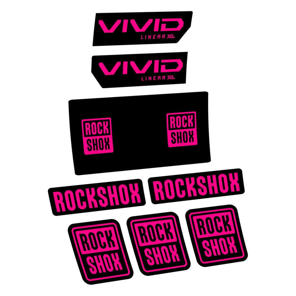 Stickers RockShox Vivid Base 2027 compatibles - Autocollants amortisseur VTT