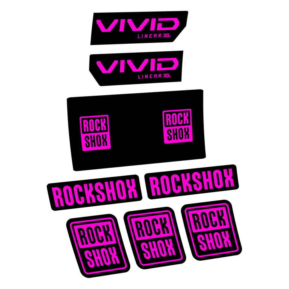 Stickers RockShox Vivid Base 2027 compatibles - Autocollants amortisseur VTT