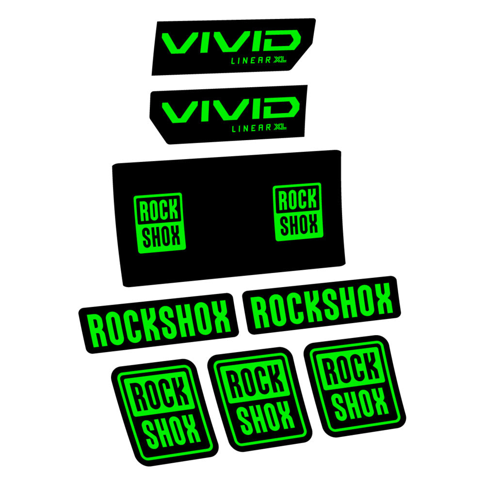Stickers RockShox Vivid Base 2027 compatibles - Autocollants amortisseur VTT