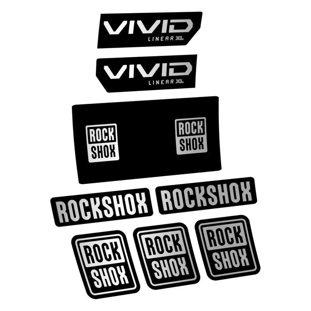 Stickers RockShox Vivid Base 2027 compatibles - Autocollants amortisseur VTT