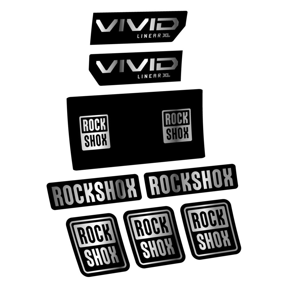 Stickers RockShox Vivid Base 2027 compatibles - Autocollants amortisseur VTT
