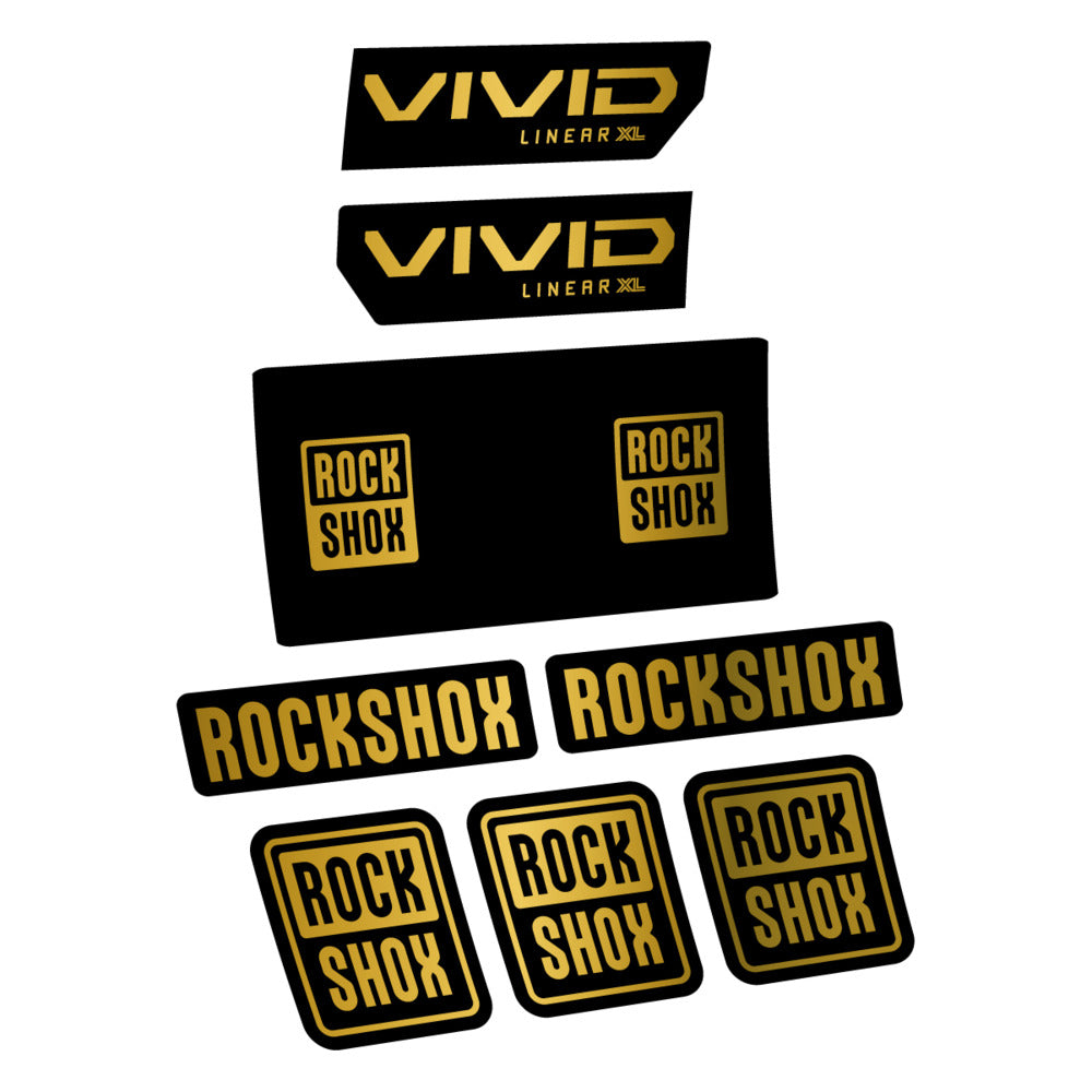 Stickers RockShox Vivid Base 2027 compatibles - Autocollants amortisseur VTT