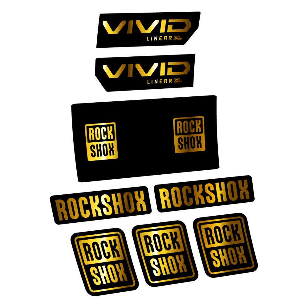 Stickers RockShox Vivid Base 2027 compatibles - Autocollants amortisseur VTT