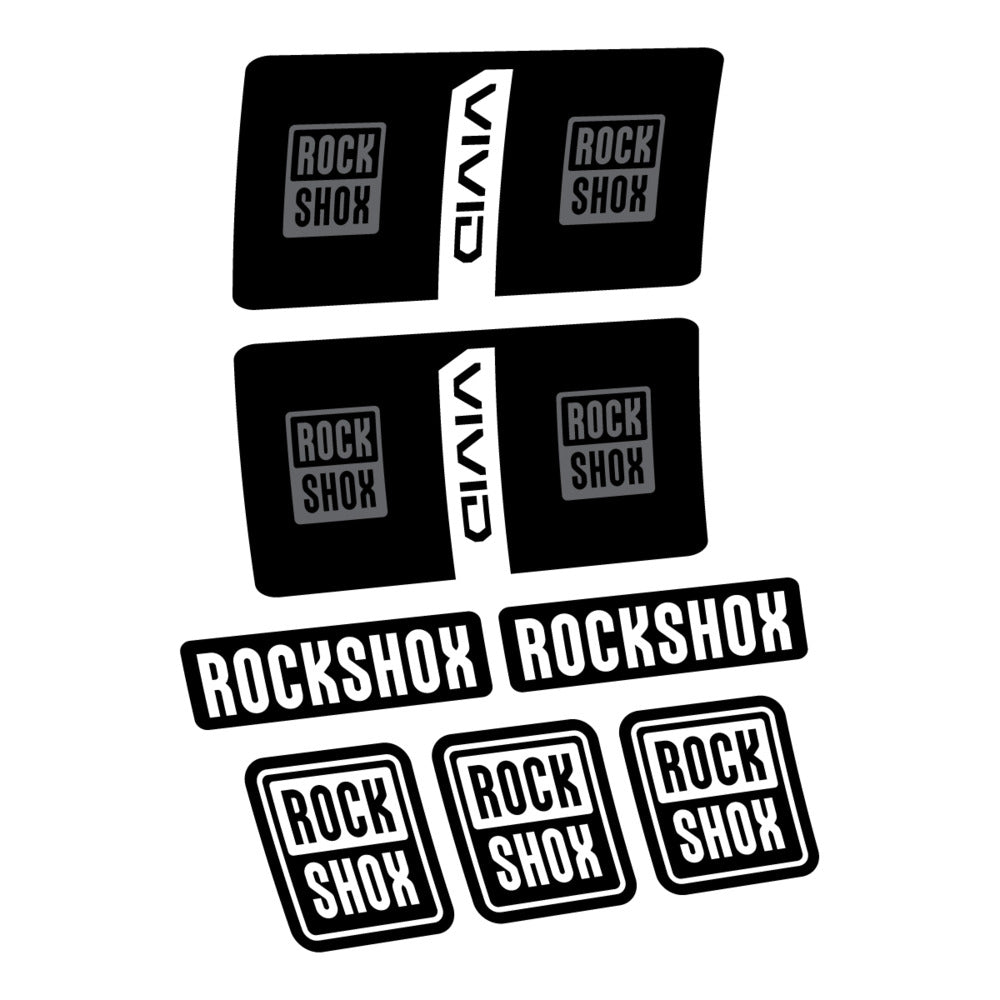 Stickers RockShox Vivid Coil Base 2027 compatibles - Autocollants amortisseur VTT