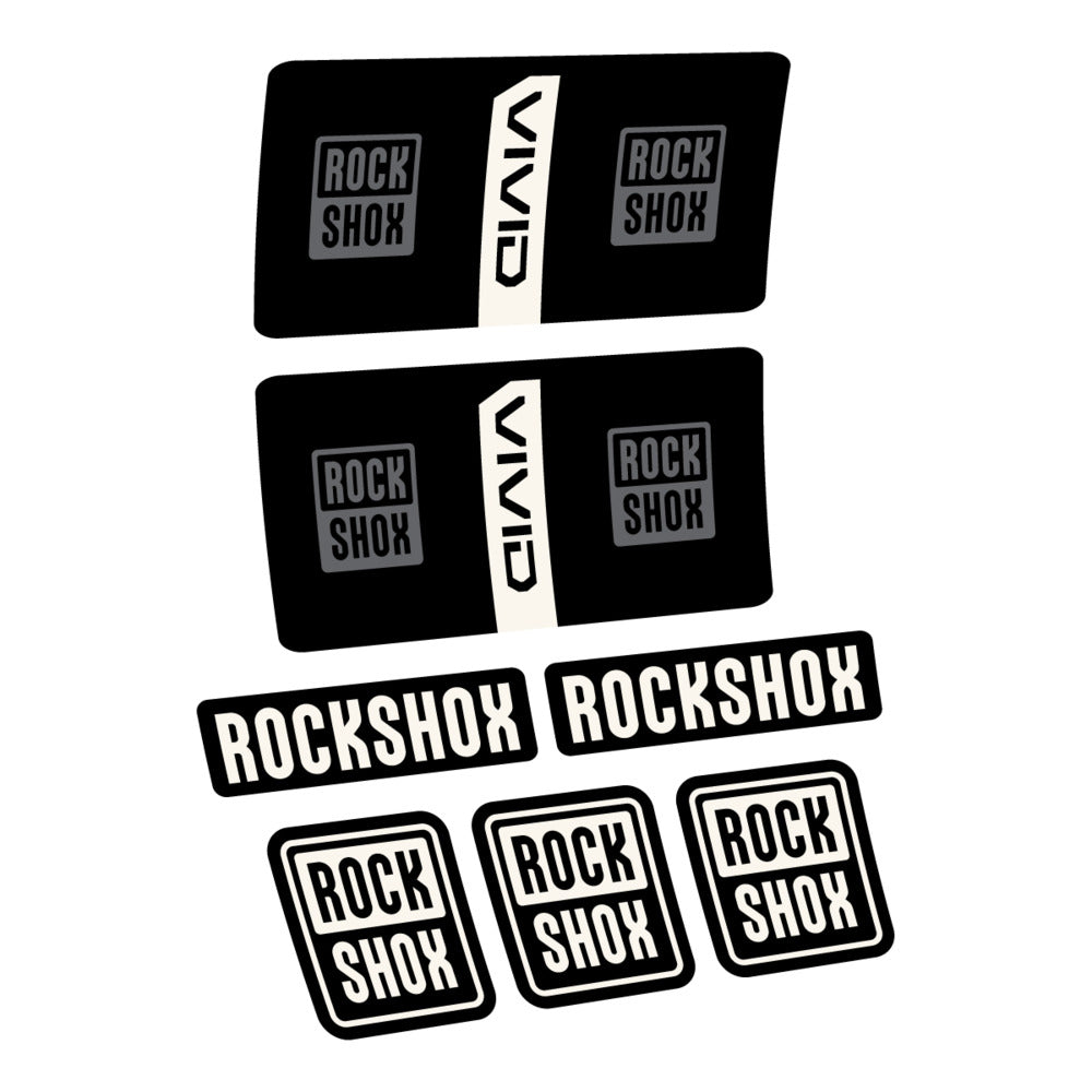 Stickers RockShox Vivid Coil Base 2027 compatibles - Autocollants amortisseur VTT