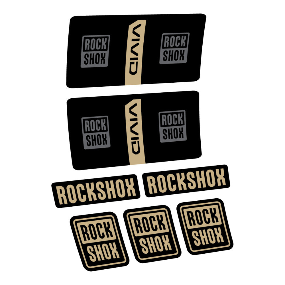 Stickers RockShox Vivid Coil Base 2027 compatibles - Autocollants amortisseur VTT