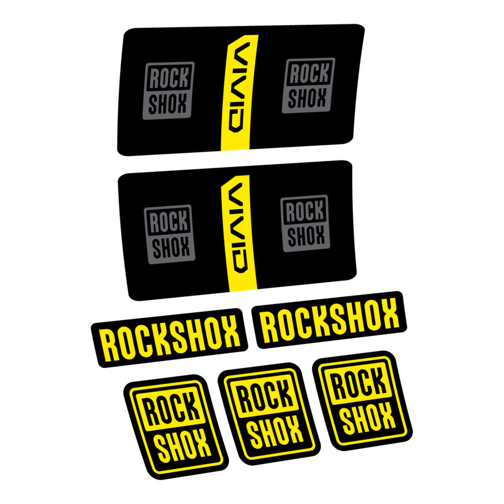 Stickers RockShox Vivid Coil Base 2027 compatibles - Autocollants amortisseur VTT
