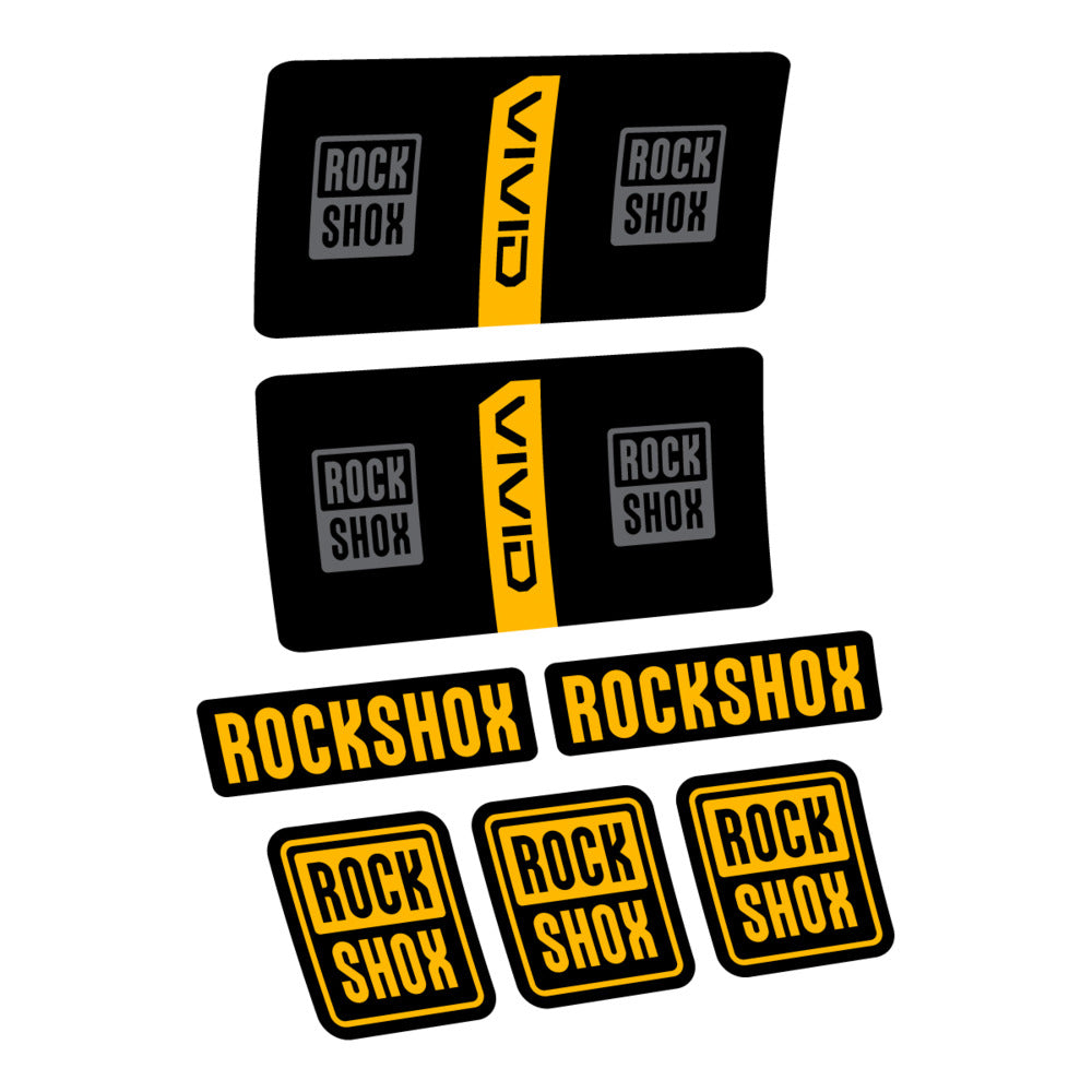 Stickers RockShox Vivid Coil Base 2027 compatibles - Autocollants amortisseur VTT