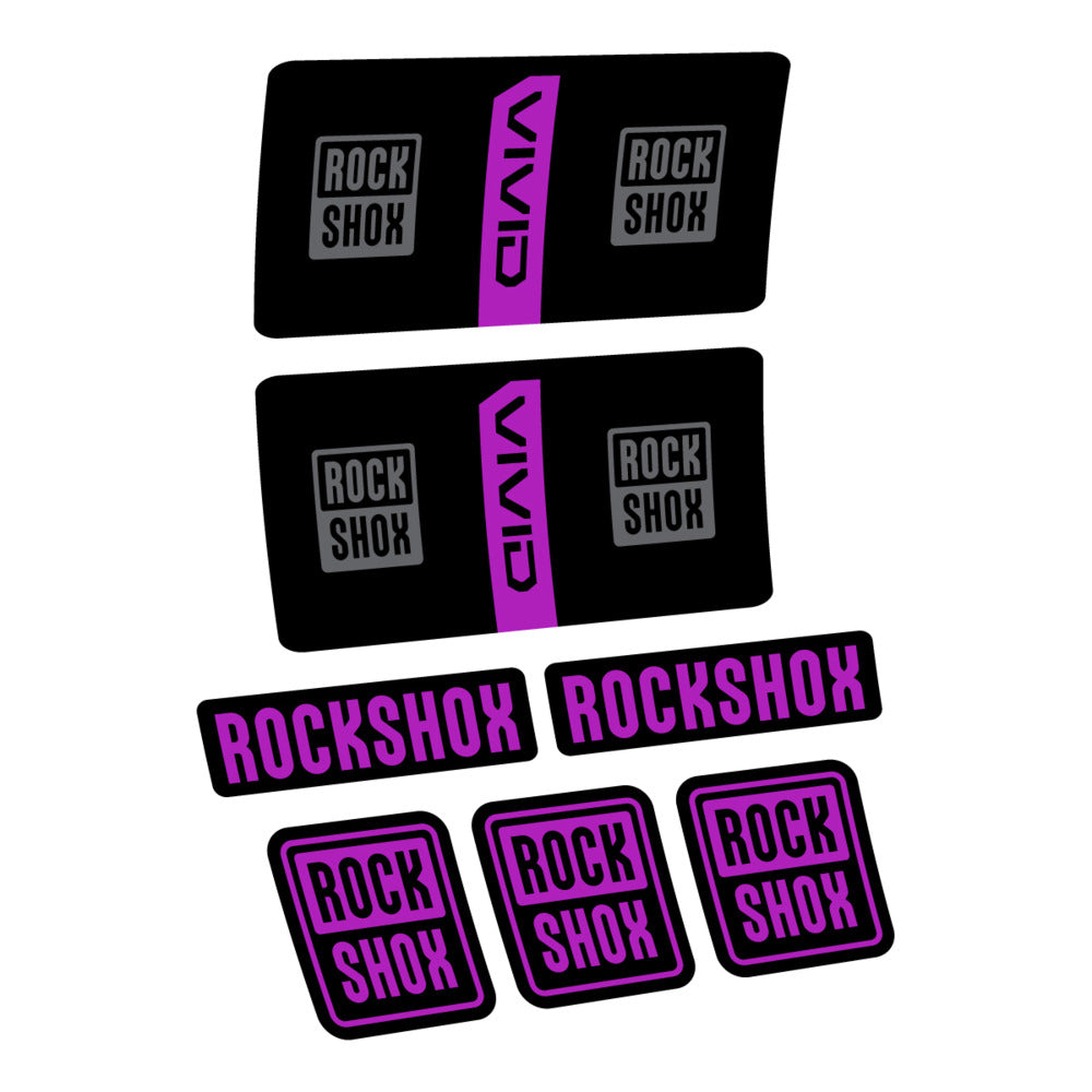 Stickers RockShox Vivid Coil Base 2027 compatibles - Autocollants amortisseur VTT