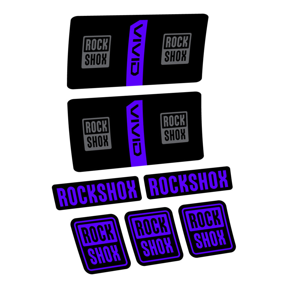 Stickers RockShox Vivid Coil Base 2027 compatibles - Autocollants amortisseur VTT