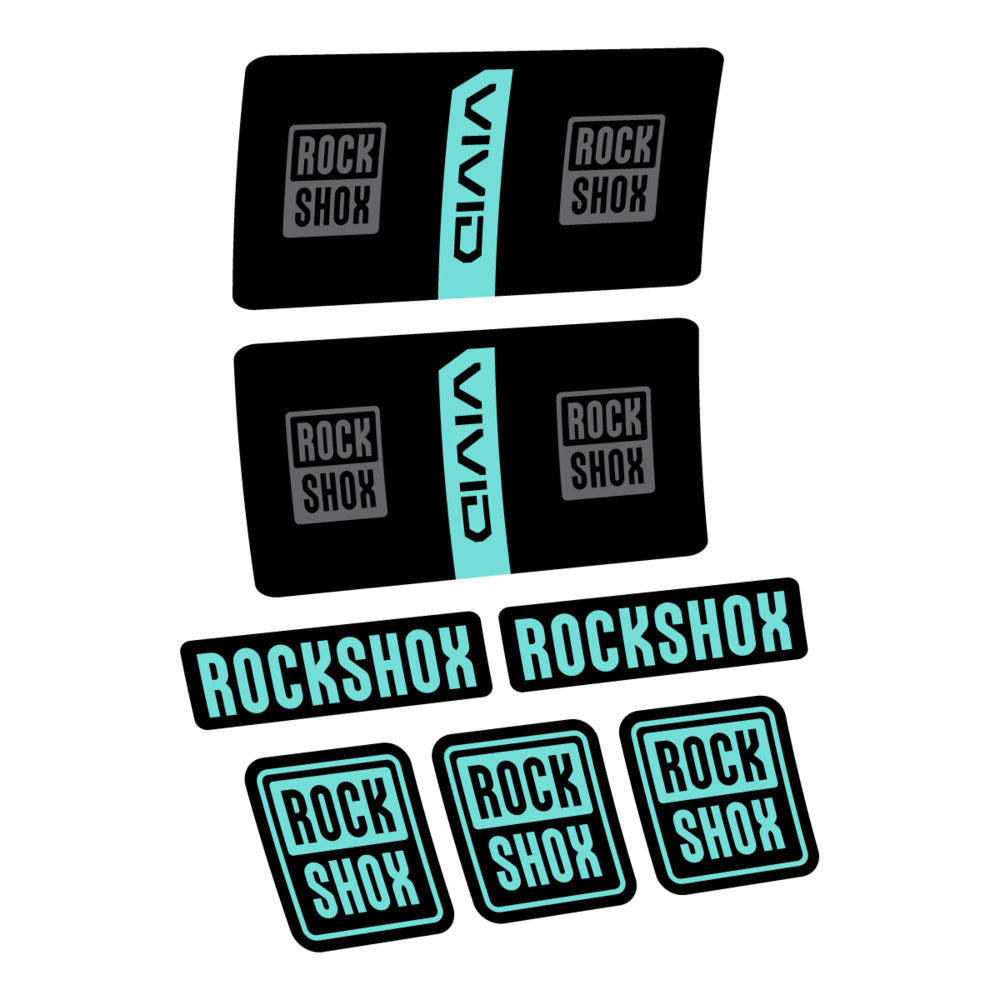 Stickers RockShox Vivid Coil Base 2027 compatibles - Autocollants amortisseur VTT