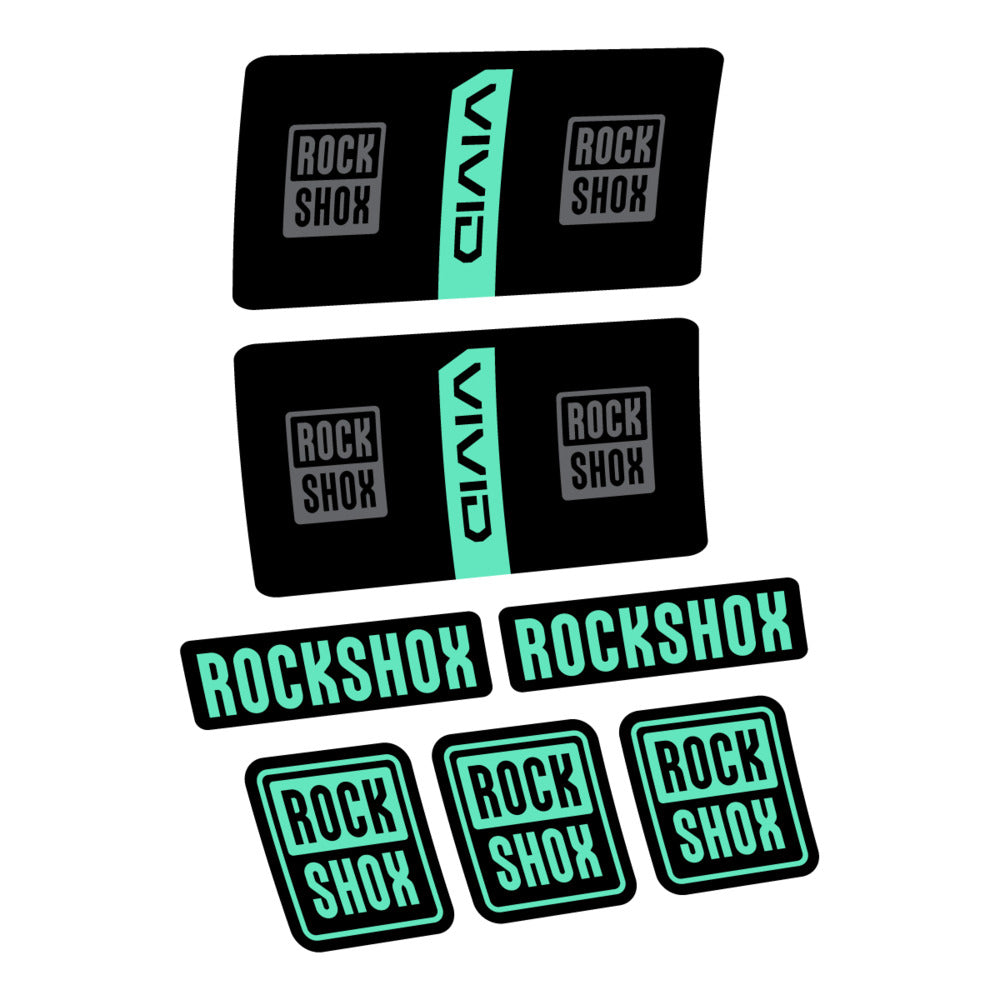 Stickers RockShox Vivid Coil Base 2027 compatibles - Autocollants amortisseur VTT