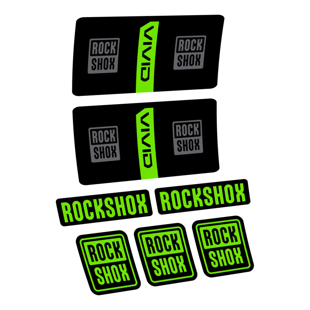 Stickers RockShox Vivid Coil Base 2027 compatibles - Autocollants amortisseur VTT