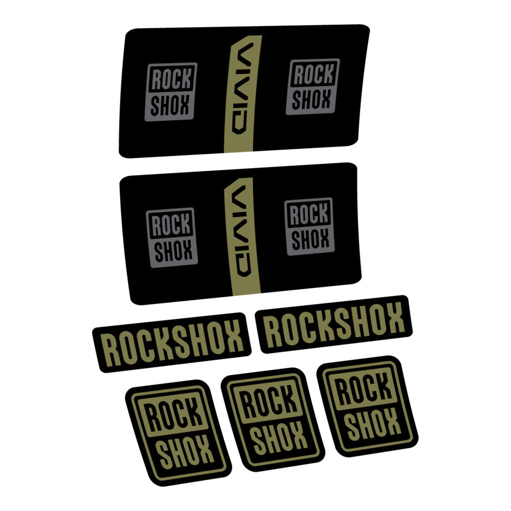 Stickers RockShox Vivid Coil Base 2027 compatibles - Autocollants amortisseur VTT
