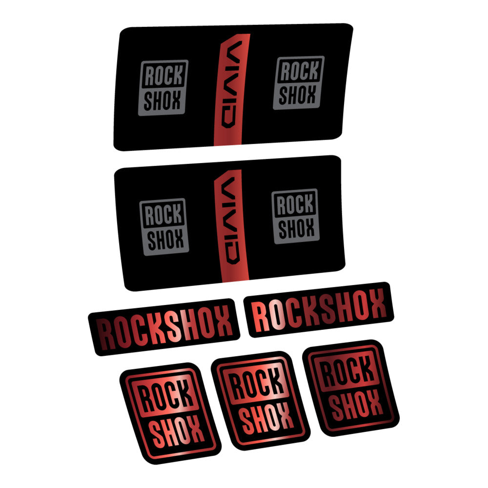 Stickers RockShox Vivid Coil Base 2027 compatibles - Autocollants amortisseur VTT