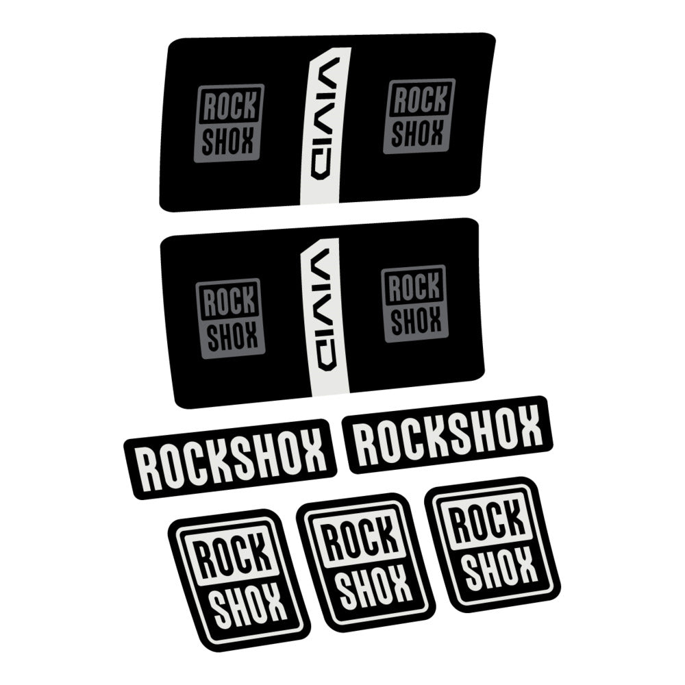 Stickers RockShox Vivid Coil Base 2027 compatibles - Autocollants amortisseur VTT
