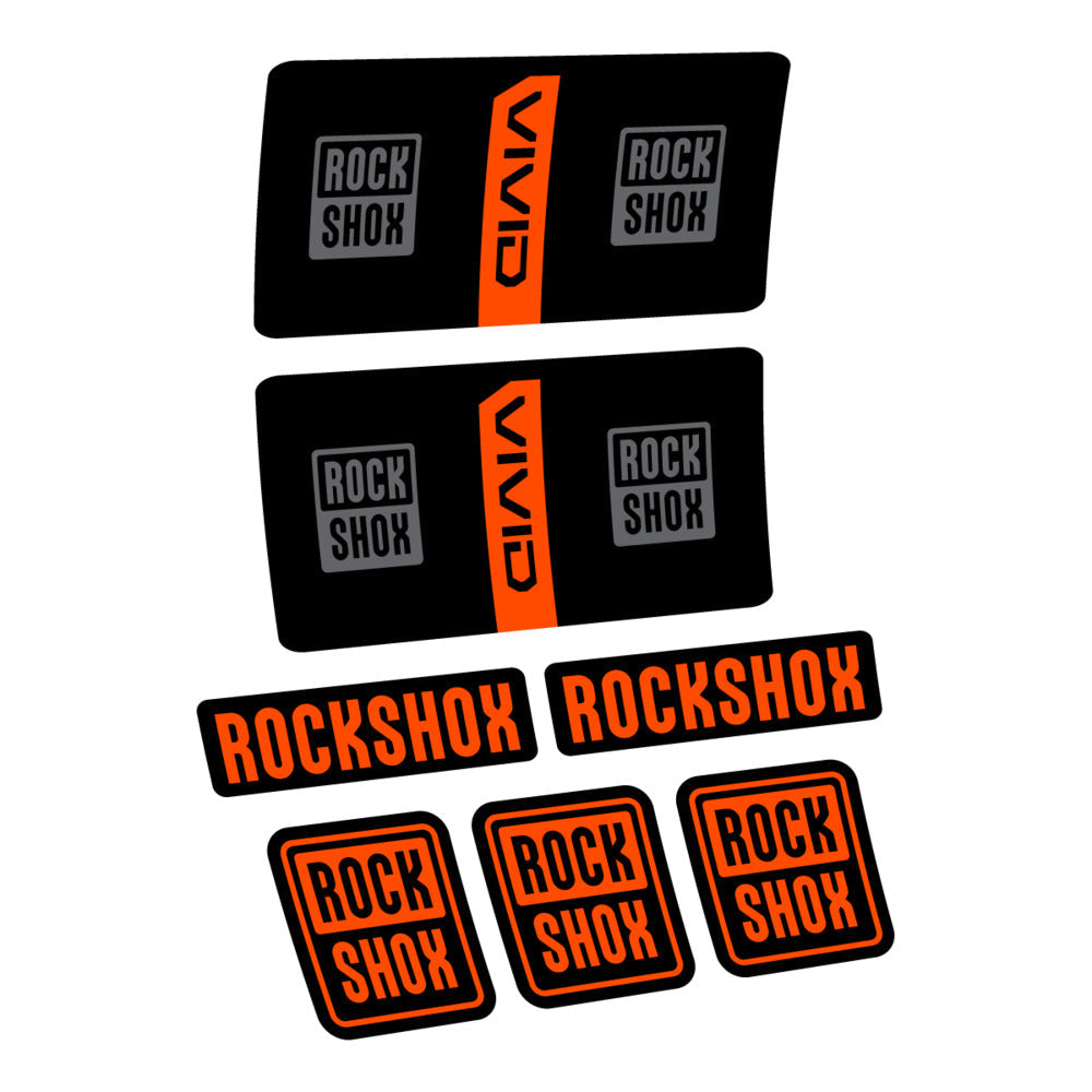 Stickers RockShox Vivid Coil Base 2027 compatibles - Autocollants amortisseur VTT