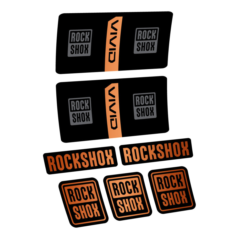Stickers RockShox Vivid Coil Base 2027 compatibles - Autocollants amortisseur VTT