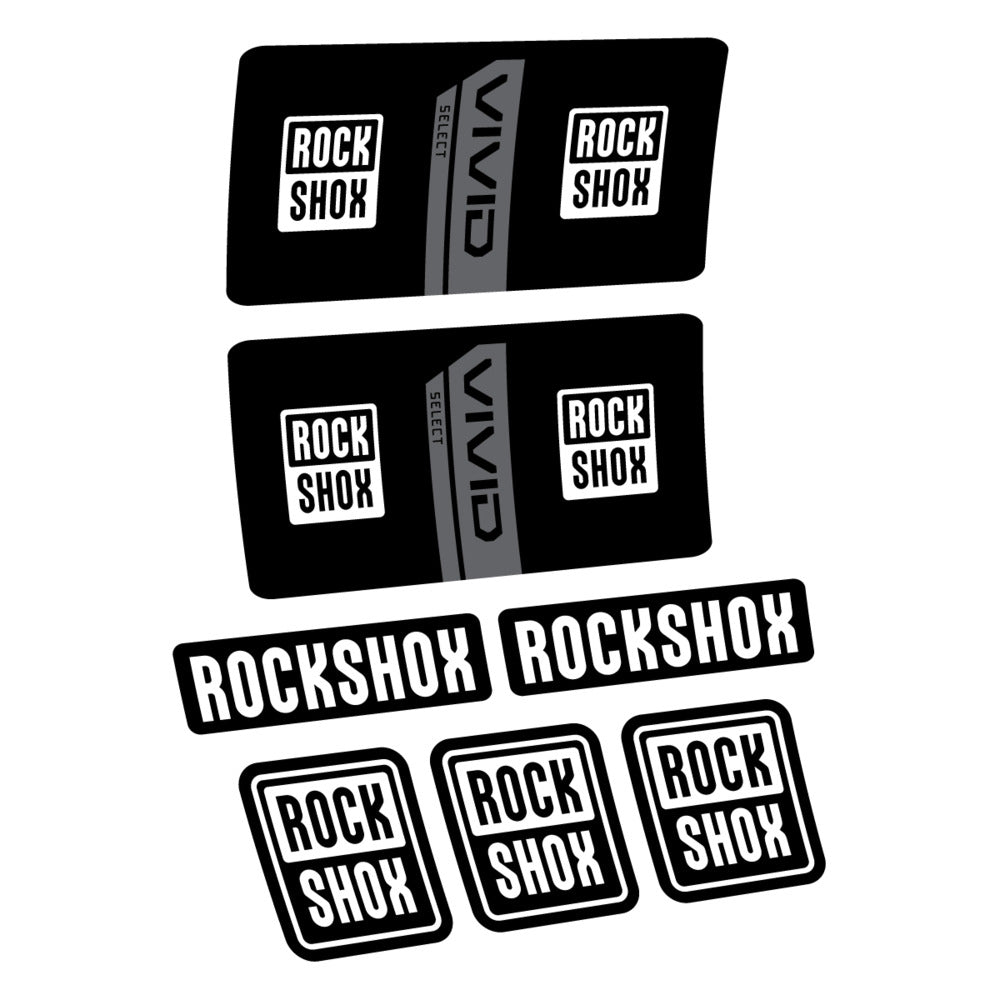 Stickers RockShox Vivid Coil Select 2027 compatibles - Autocollants amortisseur VTT