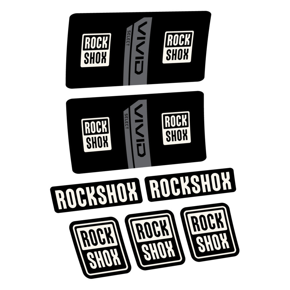 Stickers RockShox Vivid Coil Select 2027 compatibles - Autocollants amortisseur VTT