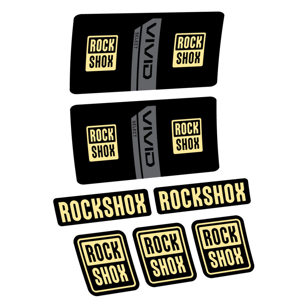 Stickers RockShox Vivid Coil Select 2027 compatibles - Autocollants amortisseur VTT