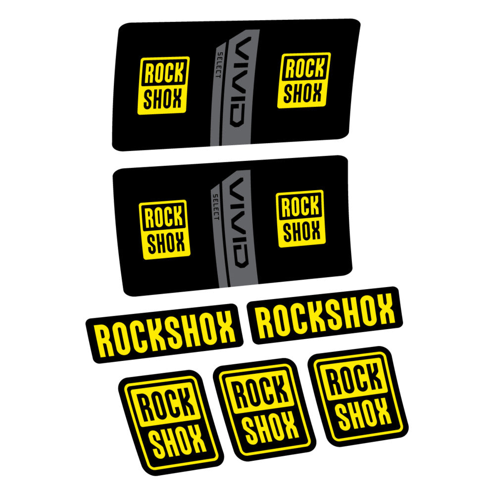 Stickers RockShox Vivid Coil Select 2027 compatibles - Autocollants amortisseur VTT