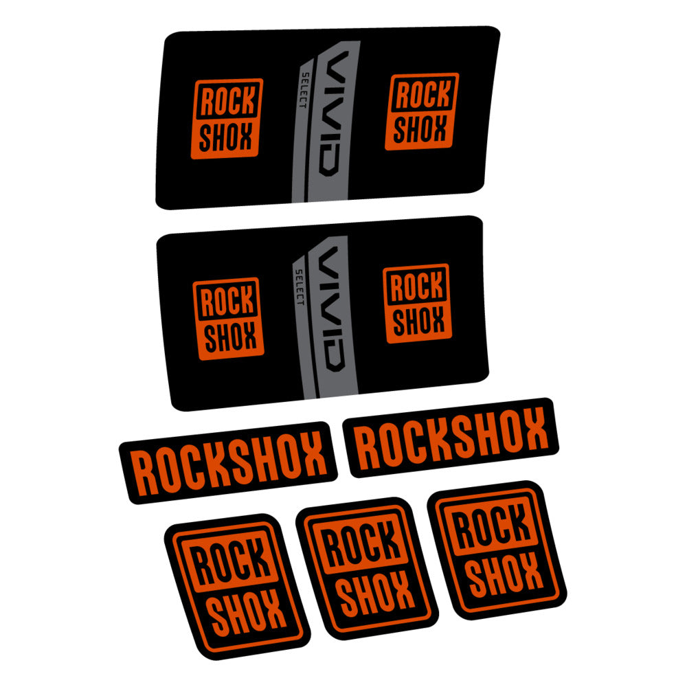 Stickers RockShox Vivid Coil Select 2027 compatibles - Autocollants amortisseur VTT
