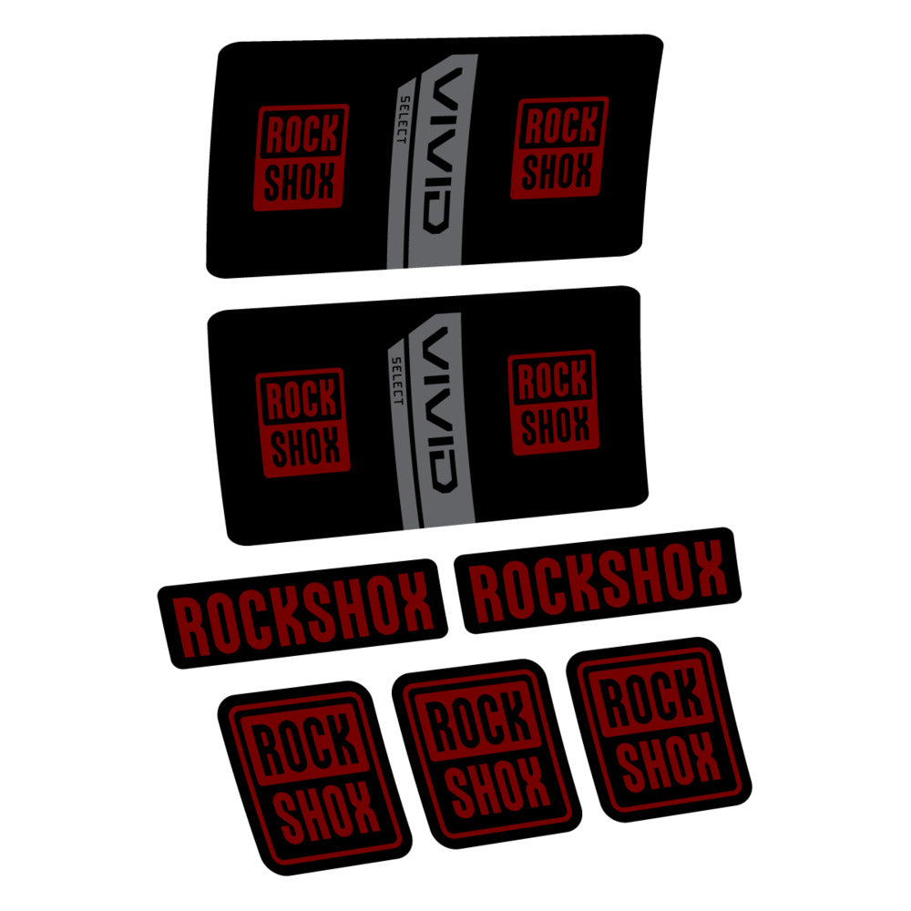 Stickers RockShox Vivid Coil Select 2027 compatibles - Autocollants amortisseur VTT
