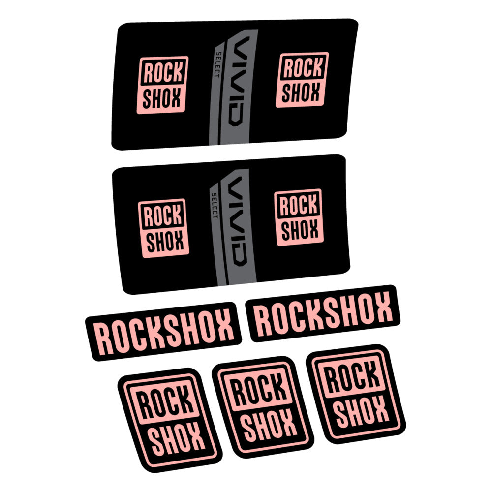 Stickers RockShox Vivid Coil Select 2027 compatibles - Autocollants amortisseur VTT