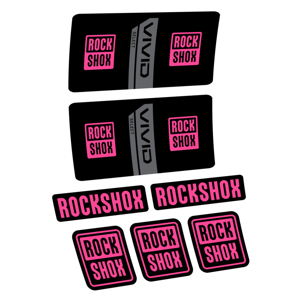 Stickers RockShox Vivid Coil Select 2027 compatibles - Autocollants amortisseur VTT