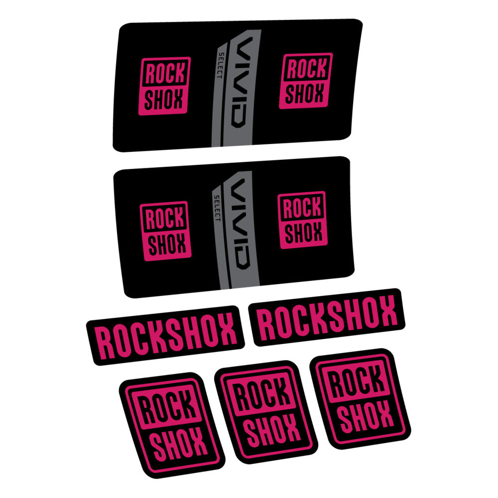 Stickers RockShox Vivid Coil Select 2027 compatibles - Autocollants amortisseur VTT