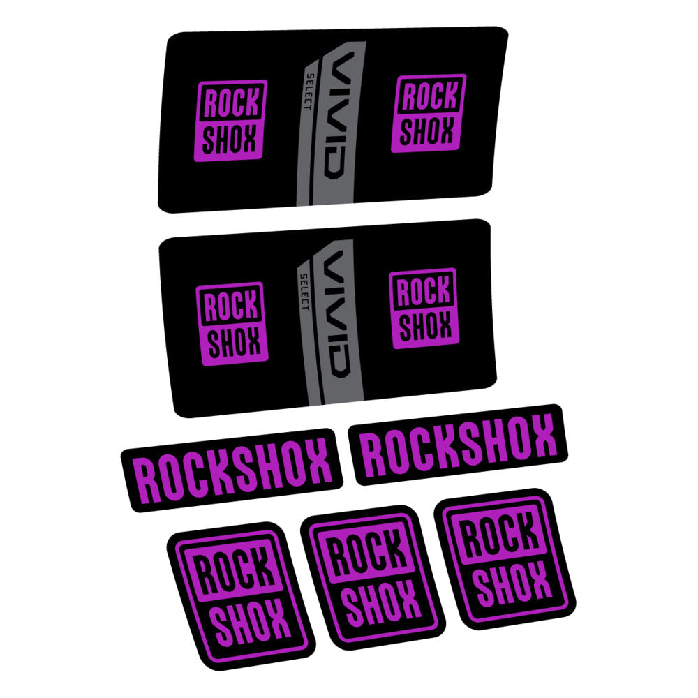 Stickers RockShox Vivid Coil Select 2027 compatibles - Autocollants amortisseur VTT