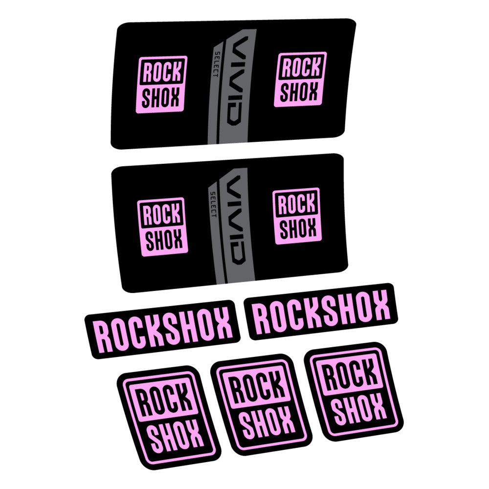 Stickers RockShox Vivid Coil Select 2027 compatibles - Autocollants amortisseur VTT
