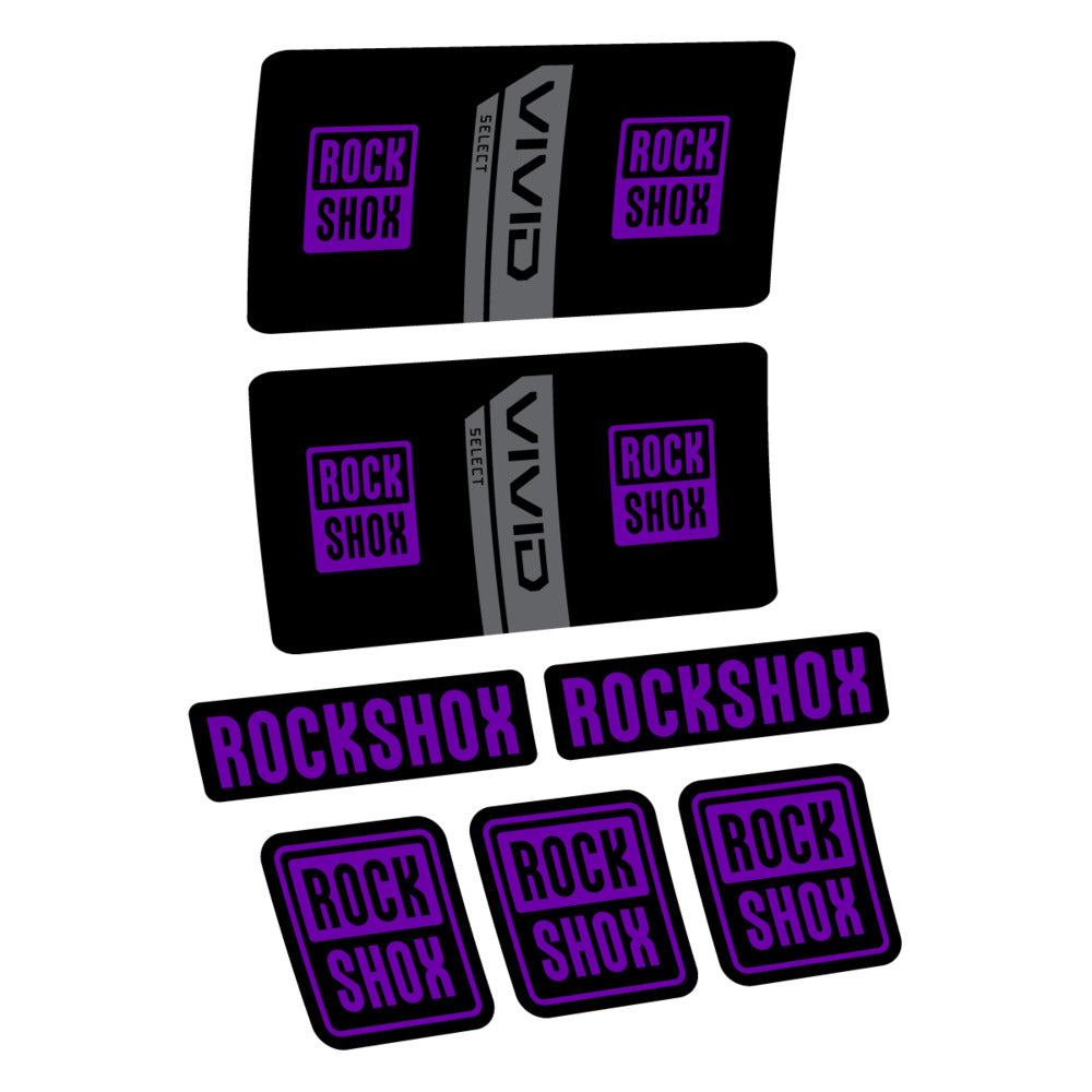 Stickers RockShox Vivid Coil Select 2027 compatibles - Autocollants amortisseur VTT